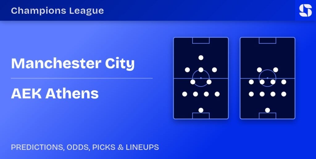 Manchester City vs AEK Athens predicted formations