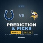 Indianapolis Colts vs Minnesota Vikings prediction, picks and odds for Week 7 of the 2026 NFL season