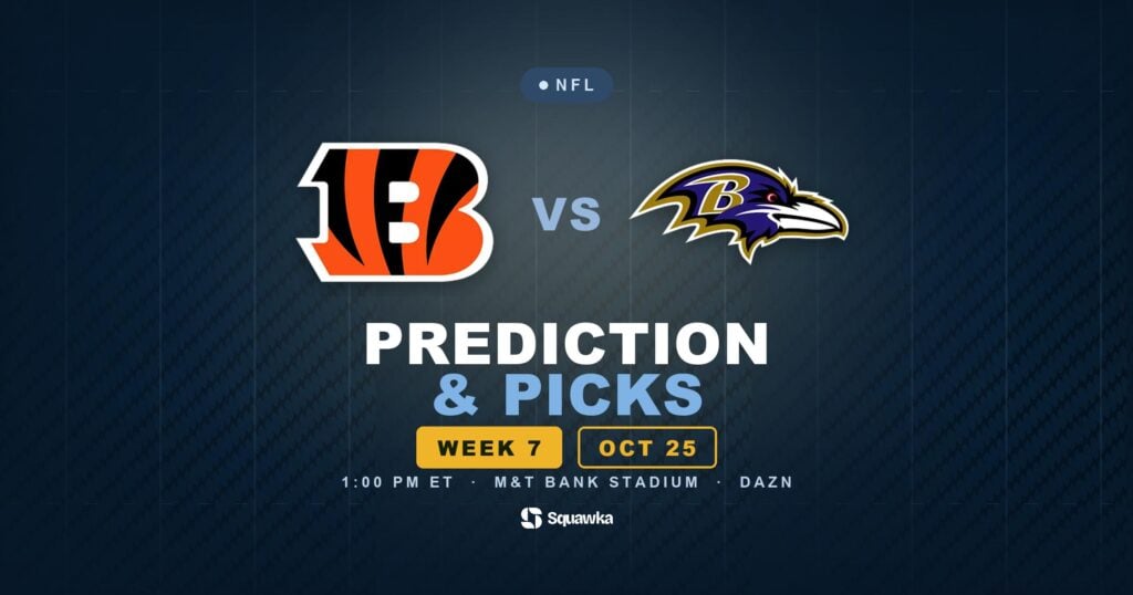 Cincinnati Bengals vs Baltimore Ravens prediction, picks and odds for Week 7 of the 2026 NFL season