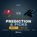 Tampa Bay Buccaneers vs Carolina Panthers prediction, picks and odds for Week 7 of the 2026 NFL season