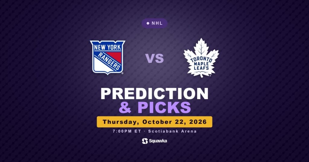 New York Rangers vs Toronto Maple Leafs prediction and picks