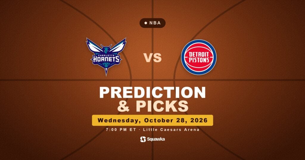 Charlotte Hornets vs Detroit Pistons prediction and picks