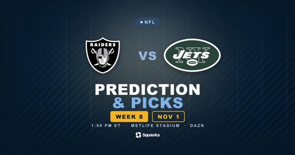 Las Vegas Raiders vs New York Jets prediction, picks and odds for Week 8 of the 2026 NFL season