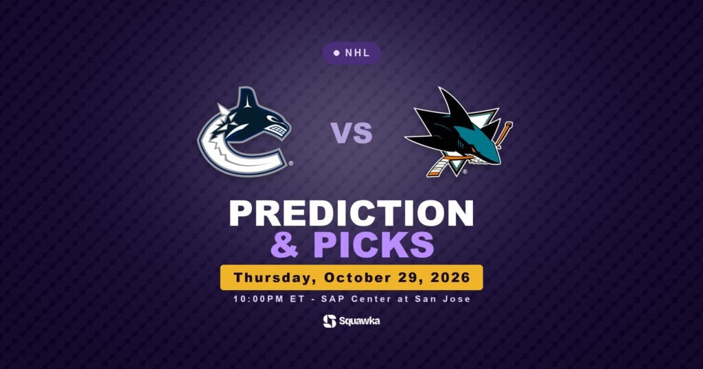 Vancouver Canucks vs San Jose Sharks prediction and picks