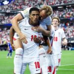 Harry Kane comemora gol da Inglaterra contra a Croácia na Copa do Mundo 2026