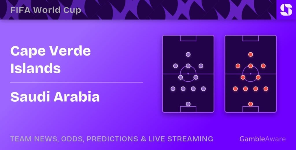 Cabo Verde x Arábia Saudita na Copa do Mundo 2026