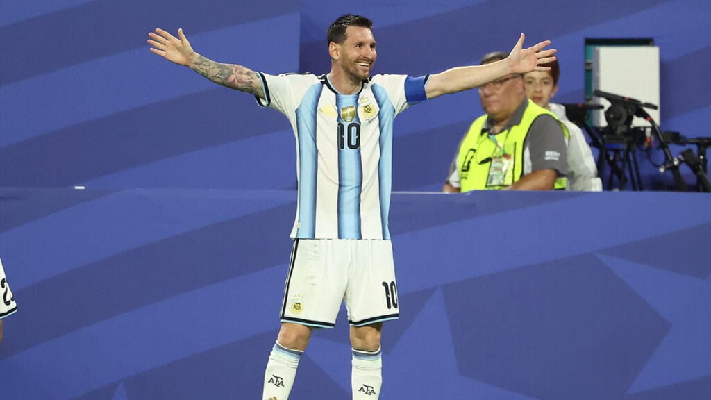 Lionel Messi pela Argentina nas oitavas de final da Copa do Mundo 2026