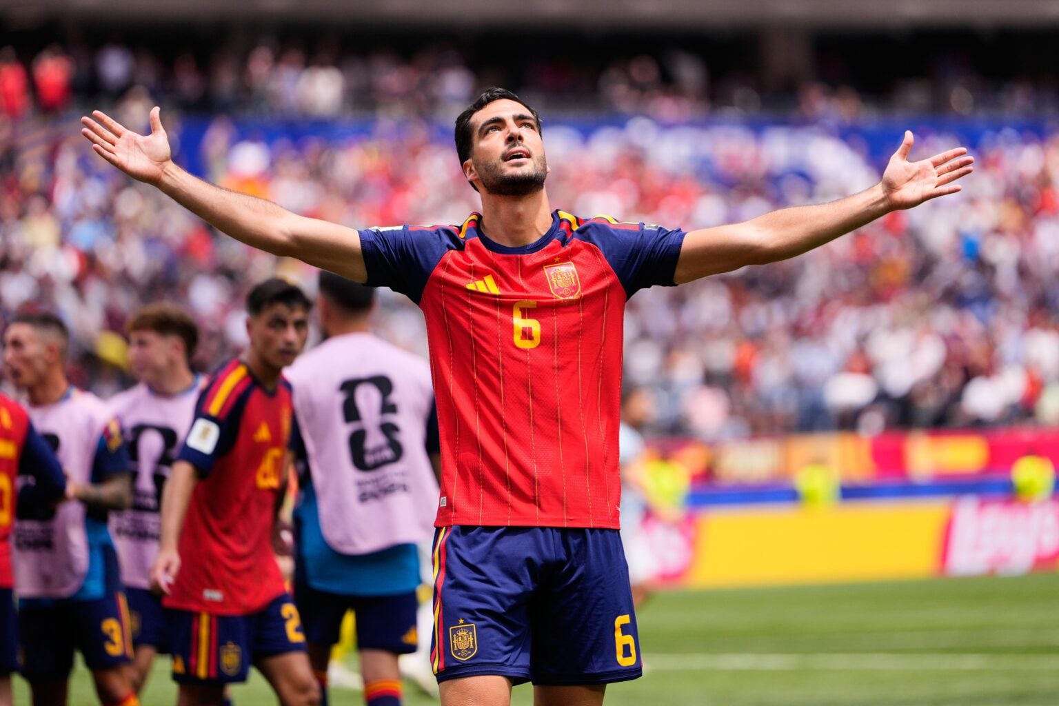 A Espanha comemora na Copa do Mundo 2026